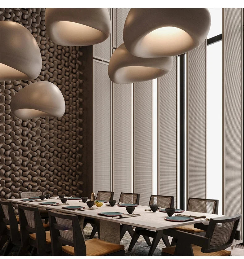 Japanese Wabi Sabi Chandelier Modern LED Pendant Lights for Dining Living Room Bedroom Bar Designer Homestay E27 Hanging Lamps