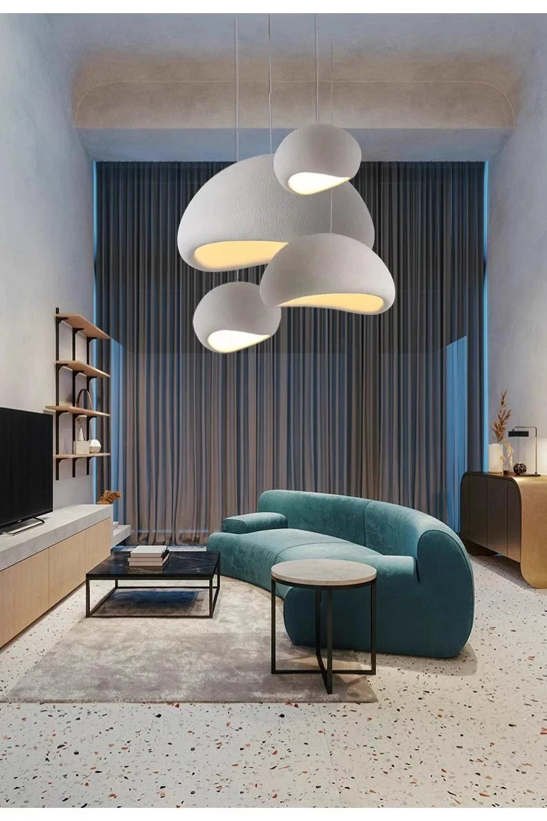 Japanese Wabi Sabi Chandelier Modern LED Pendant Lights for Dining Living Room Bedroom Bar Designer Homestay E27 Hanging Lamps