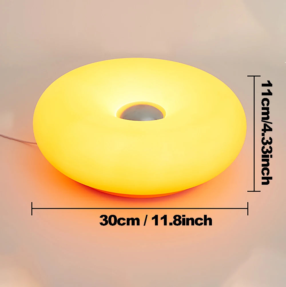 Bauhaus Table Lamp USB Plug Bedroom Bedside Lamp Living Room Dining Room Decoration Donut Ambient Light