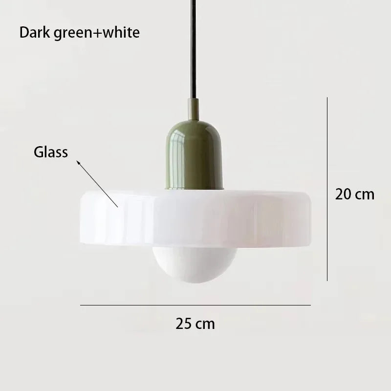 Nordic Retro E27 Colorful Ceiling Chandelier Orange Glass Pendant Lamp for Home Decor Dining Room Cafe Bar Counter Lighting