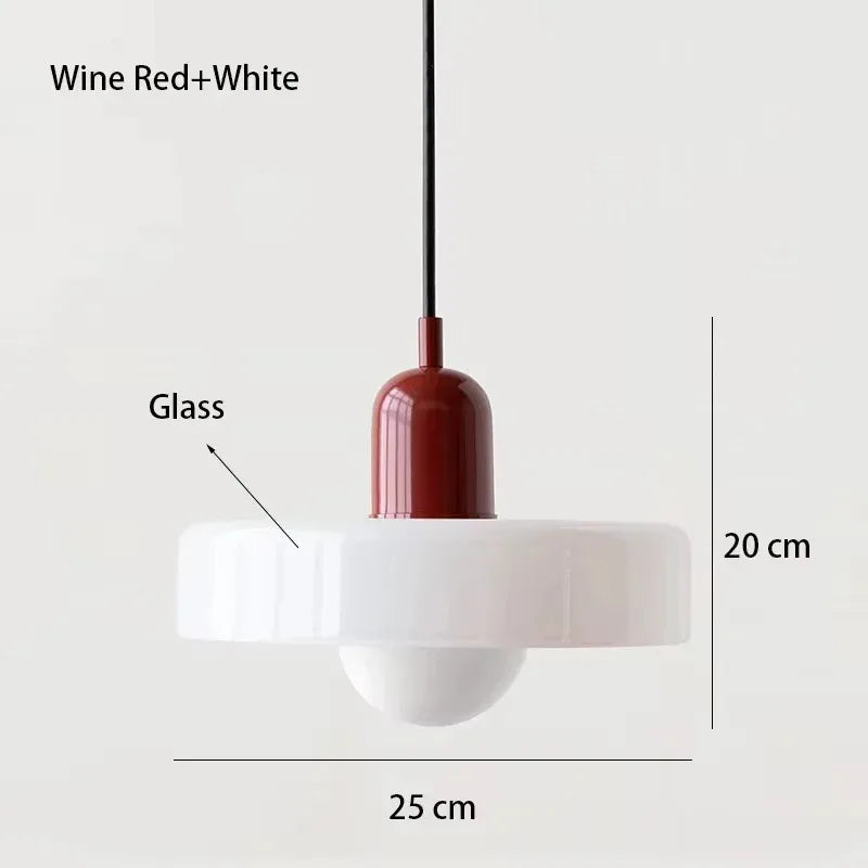 Nordic Retro E27 Colorful Ceiling Chandelier Orange Glass Pendant Lamp for Home Decor Dining Room Cafe Bar Counter Lighting