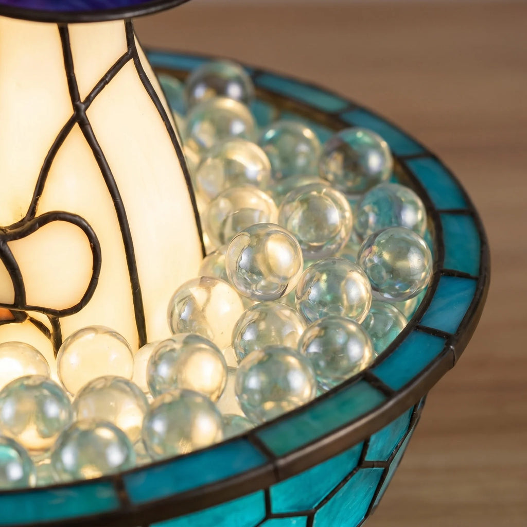 Halloween Ghost Bathtub Reading Book Table Lamp Tiffany Stained Glass Night Light Cute Spooky Ghost in Bubble Bowl Decor Lamp for Bedroom Living Room Holiday Home Decor Gift