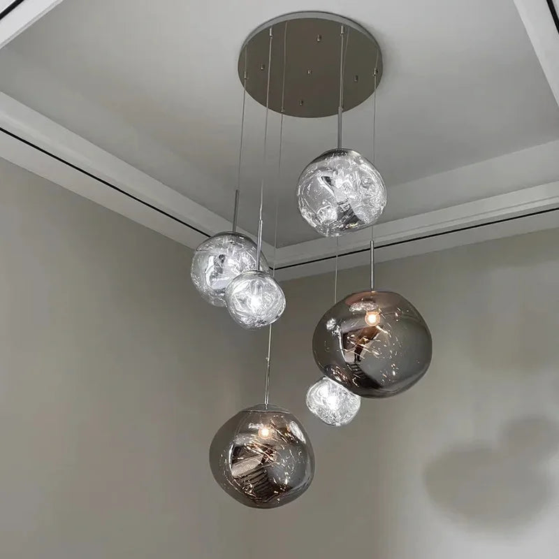 Nordic LED Lava Ceiling Pendant Lamp Glass Pendant Lights Modern Lighting Living Room Indoor Decor Home Fixtures Kitchen Hanging