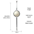 Garrault Delord LED Floor Lamp Chrome Metal White Acrylic Ball Bedside Standing Light Living Room Hotel Sofa Home Decoration