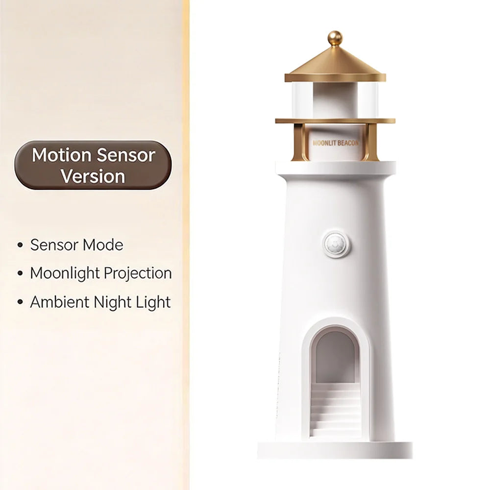 Moon Lamp Projection Lighthouse Lamps Night Light Remote Control Bluetooth Music Motion Sensor Ambient Lights Xmas Birthday Gift