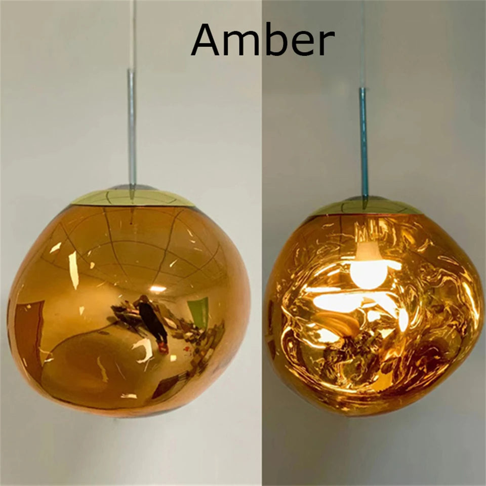 Nordic LED Lava Ceiling Pendant Lamp Glass Pendant Lights Modern Lighting Living Room Indoor Decor Home Fixtures Kitchen Hanging