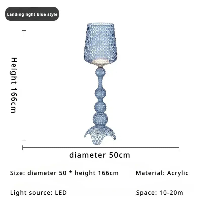 Italian Kartell Living Room Floor Lamp Designer, Artistic Decoration, Hollowed Out Internet Famous Ornament, Ins Style Bedroom L