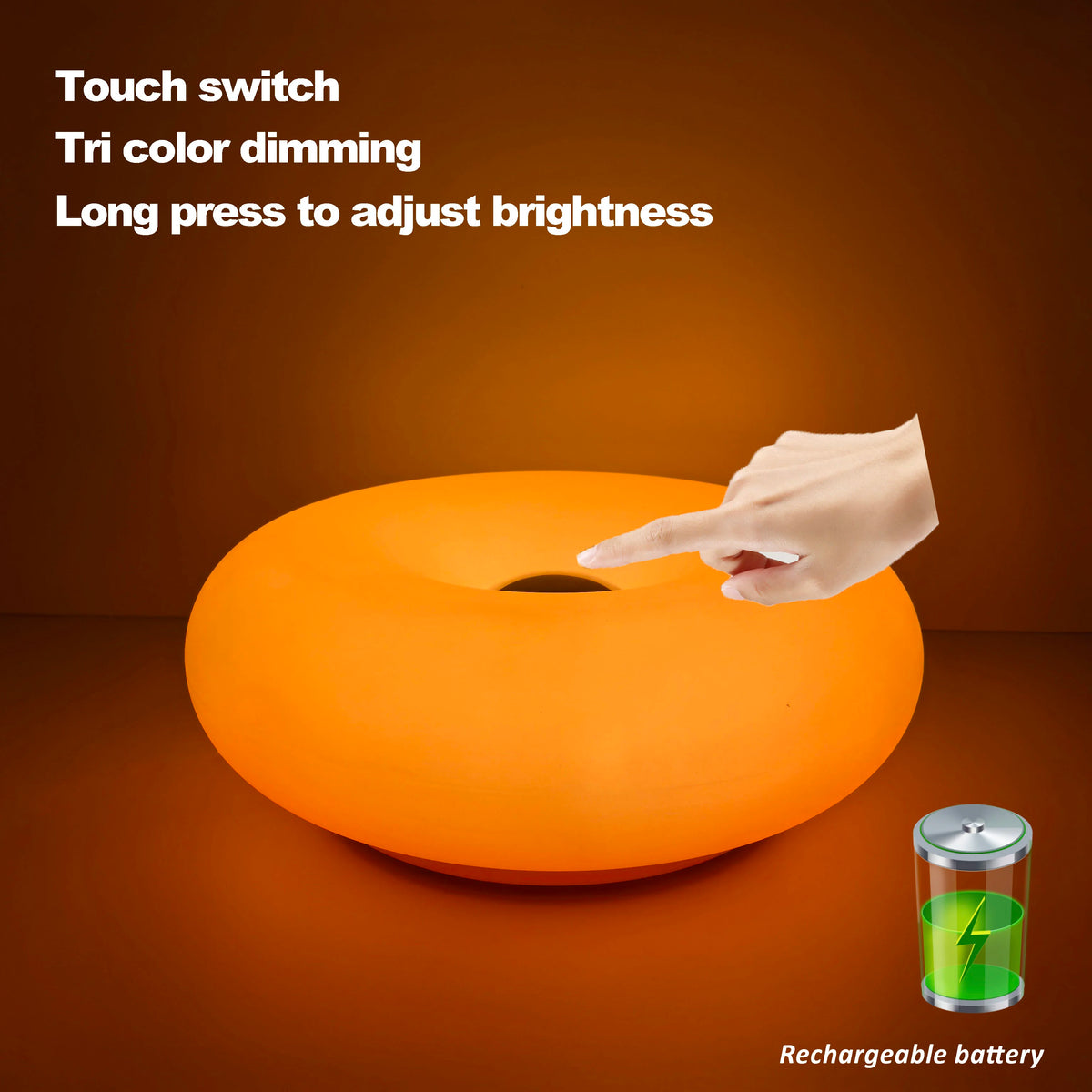 Bauhaus Table Lamp USB Plug Bedroom Bedside Lamp Living Room Dining Room Decoration Donut Ambient Light