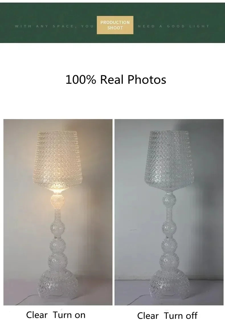 Italian Kartell Living Room Floor Lamp Designer, Artistic Decoration, Hollowed Out Internet Famous Ornament, Ins Style Bedroom L