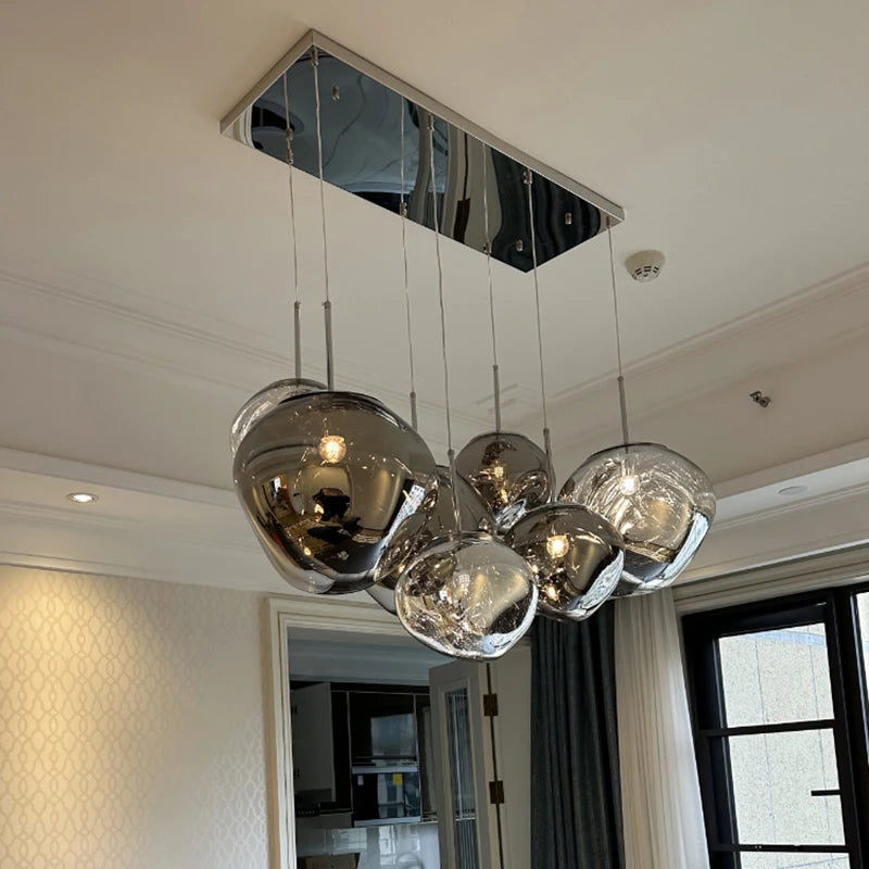 Nordic LED Lava Ceiling Pendant Lamp Glass Pendant Lights Modern Lighting Living Room Indoor Decor Home Fixtures Kitchen Hanging