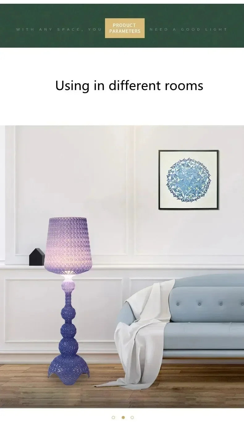 Italian Kartell Living Room Floor Lamp Designer, Artistic Decoration, Hollowed Out Internet Famous Ornament, Ins Style Bedroom L