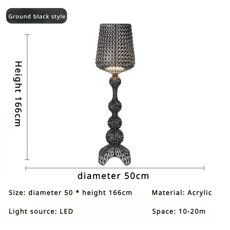 Italian Kartell Living Room Floor Lamp Designer, Artistic Decoration, Hollowed Out Internet Famous Ornament, Ins Style Bedroom L