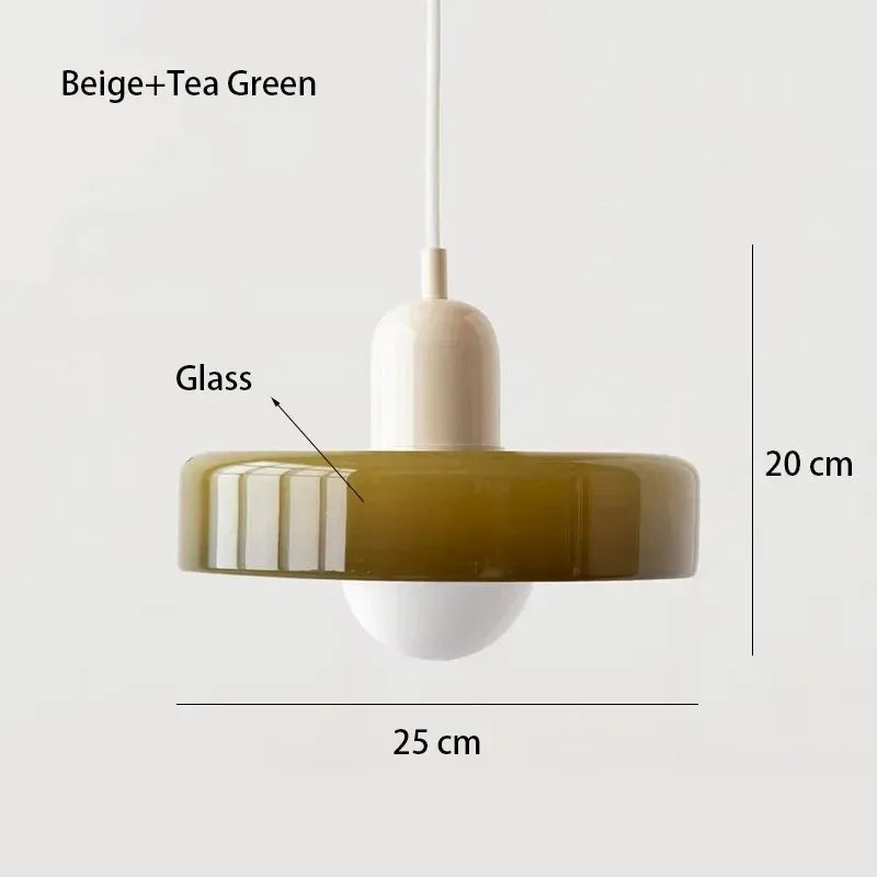 Nordic Retro E27 Colorful Ceiling Chandelier Orange Glass Pendant Lamp for Home Decor Dining Room Cafe Bar Counter Lighting