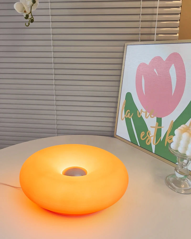 Bauhaus Table Lamp USB Plug Bedroom Bedside Lamp Living Room Dining Room Decoration Donut Ambient Light