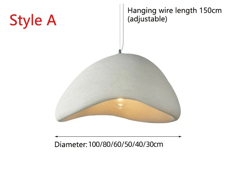 Japanese Wabi Sabi Chandelier Modern LED Pendant Lights for Dining Living Room Bedroom Bar Designer Homestay E27 Hanging Lamps