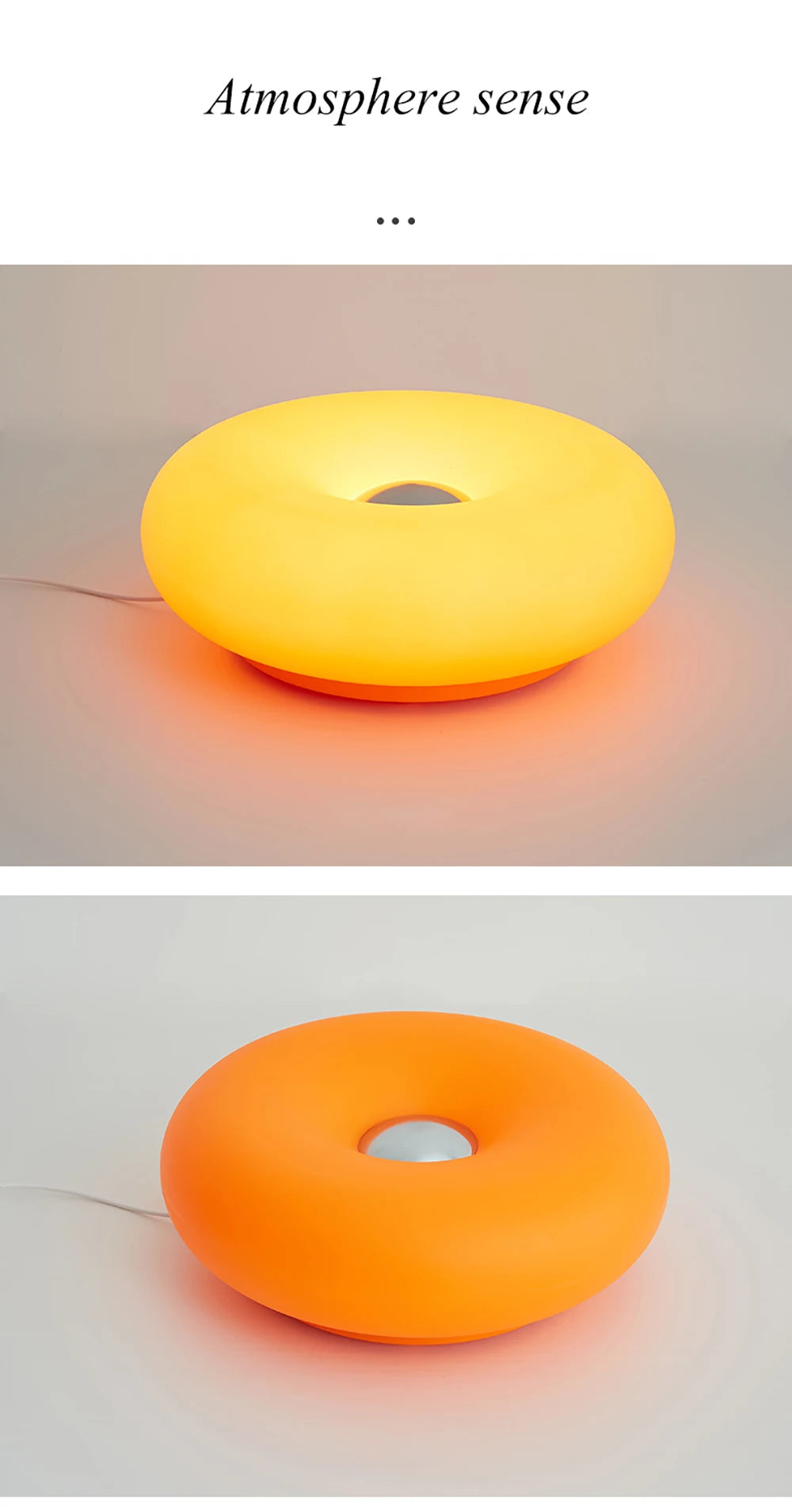 Bauhaus Table Lamp USB Plug Bedroom Bedside Lamp Living Room Dining Room Decoration Donut Ambient Light