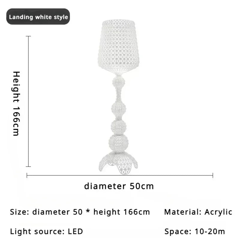 Italian Kartell Living Room Floor Lamp Designer, Artistic Decoration, Hollowed Out Internet Famous Ornament, Ins Style Bedroom L