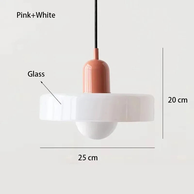 Nordic Retro E27 Colorful Ceiling Chandelier Orange Glass Pendant Lamp for Home Decor Dining Room Cafe Bar Counter Lighting