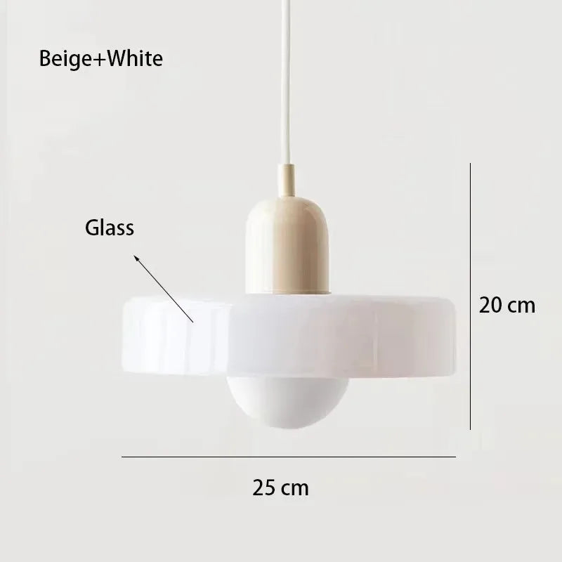 Nordic Retro E27 Colorful Ceiling Chandelier Orange Glass Pendant Lamp for Home Decor Dining Room Cafe Bar Counter Lighting