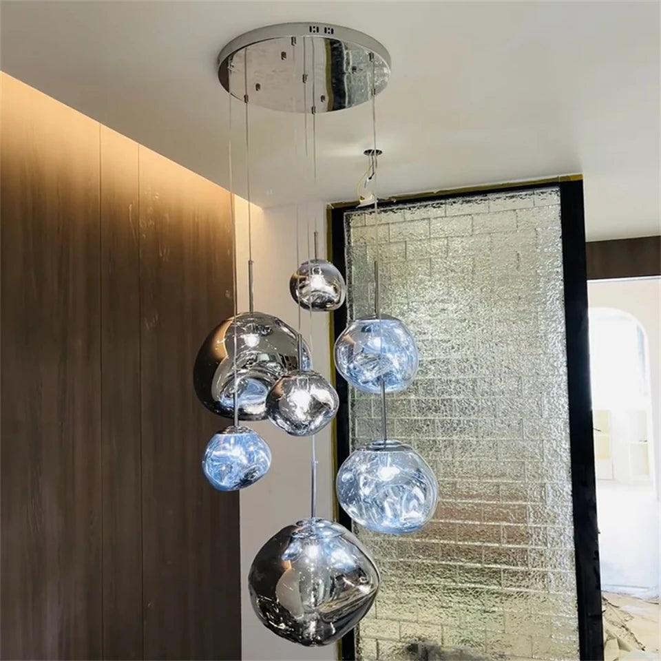 Nordic LED Lava Ceiling Pendant Lamp Glass Pendant Lights Modern Lighting Living Room Indoor Decor Home Fixtures Kitchen Hanging