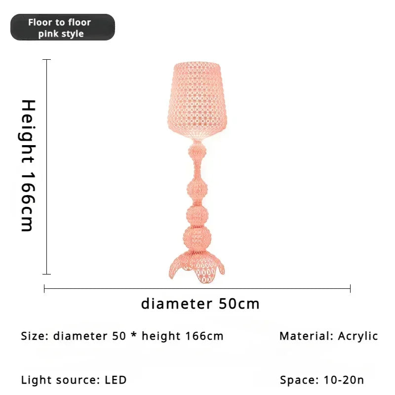 Italian Kartell Living Room Floor Lamp Designer, Artistic Decoration, Hollowed Out Internet Famous Ornament, Ins Style Bedroom L