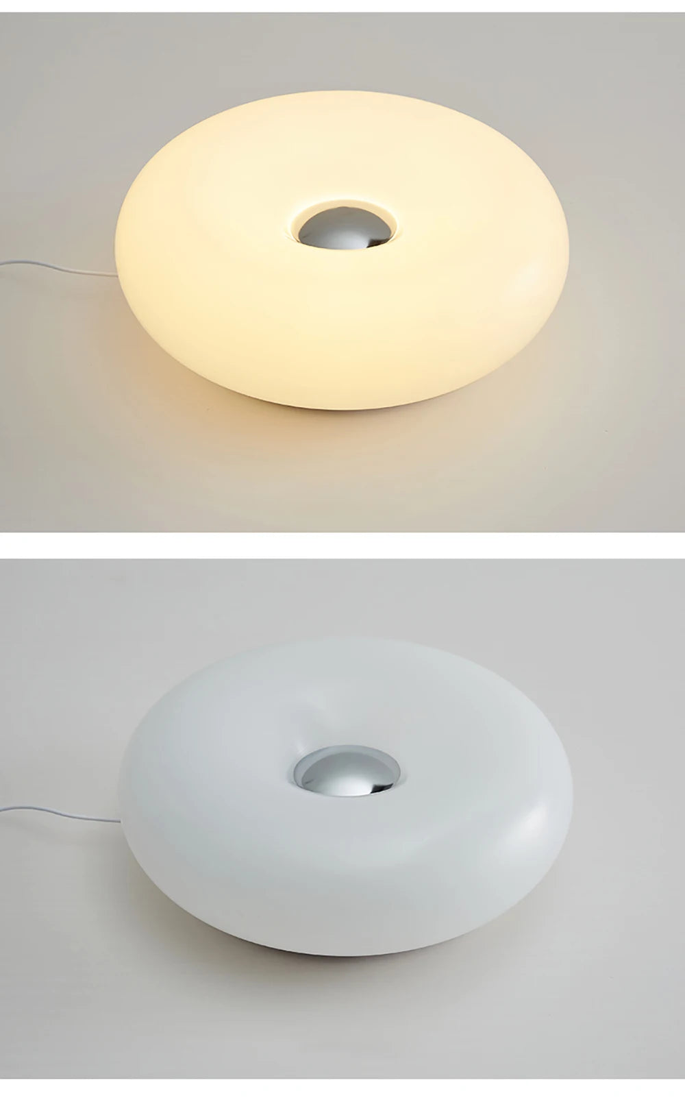 Bauhaus Table Lamp USB Plug Bedroom Bedside Lamp Living Room Dining Room Decoration Donut Ambient Light