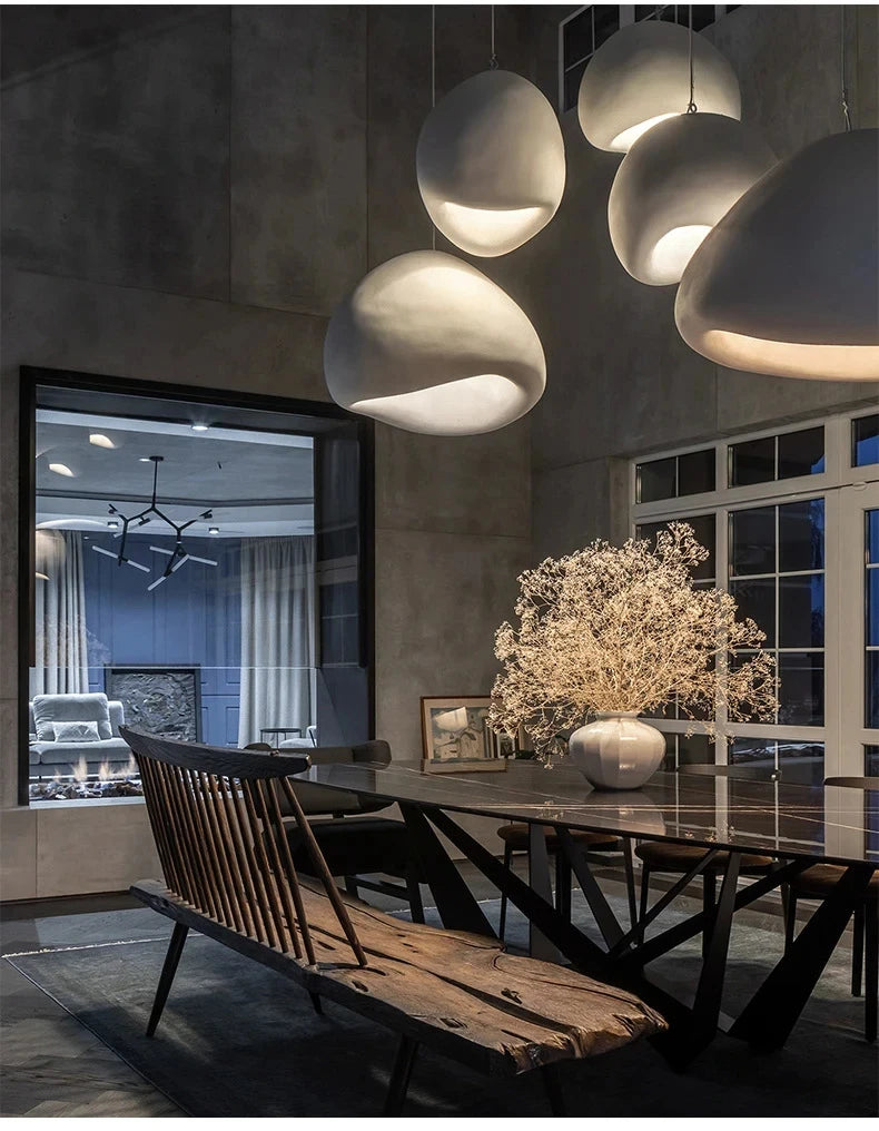 Japanese Wabi Sabi Chandelier Modern LED Pendant Lights for Dining Living Room Bedroom Bar Designer Homestay E27 Hanging Lamps