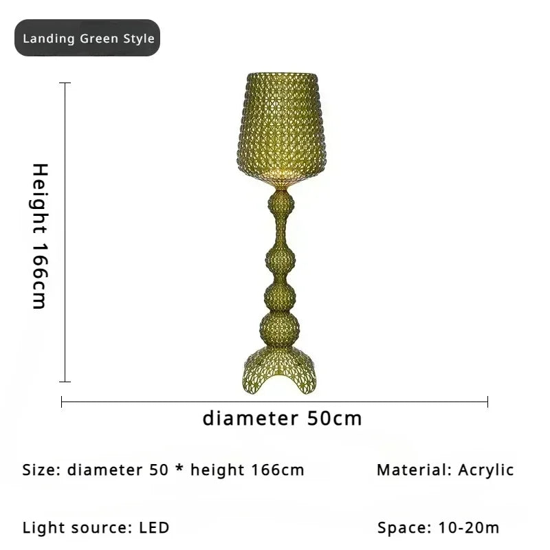 Italian Kartell Living Room Floor Lamp Designer, Artistic Decoration, Hollowed Out Internet Famous Ornament, Ins Style Bedroom L