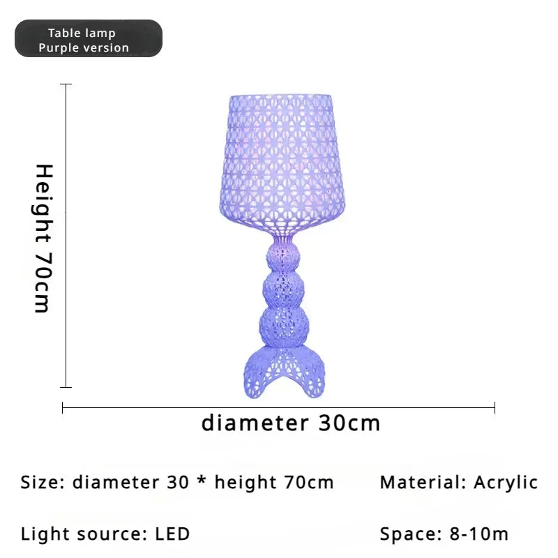 Italian Kartell Living Room Floor Lamp Designer, Artistic Decoration, Hollowed Out Internet Famous Ornament, Ins Style Bedroom L