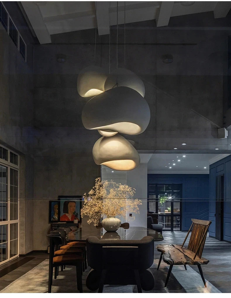 Japanese Wabi Sabi Chandelier Modern LED Pendant Lights for Dining Living Room Bedroom Bar Designer Homestay E27 Hanging Lamps