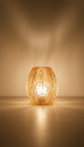 Amber light glass accent lamp